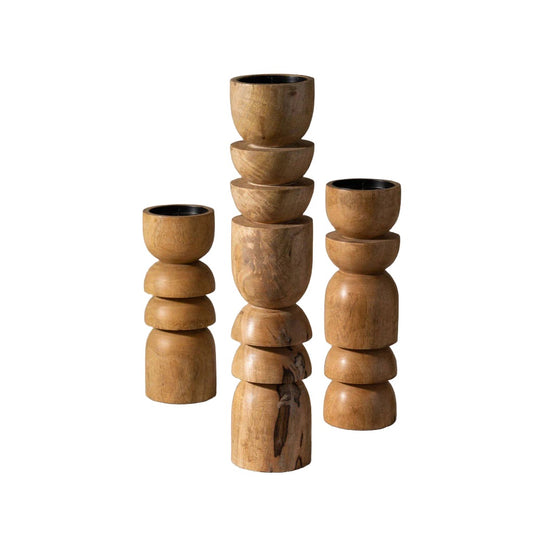 Alev Candle Holder Medium  | Natural
