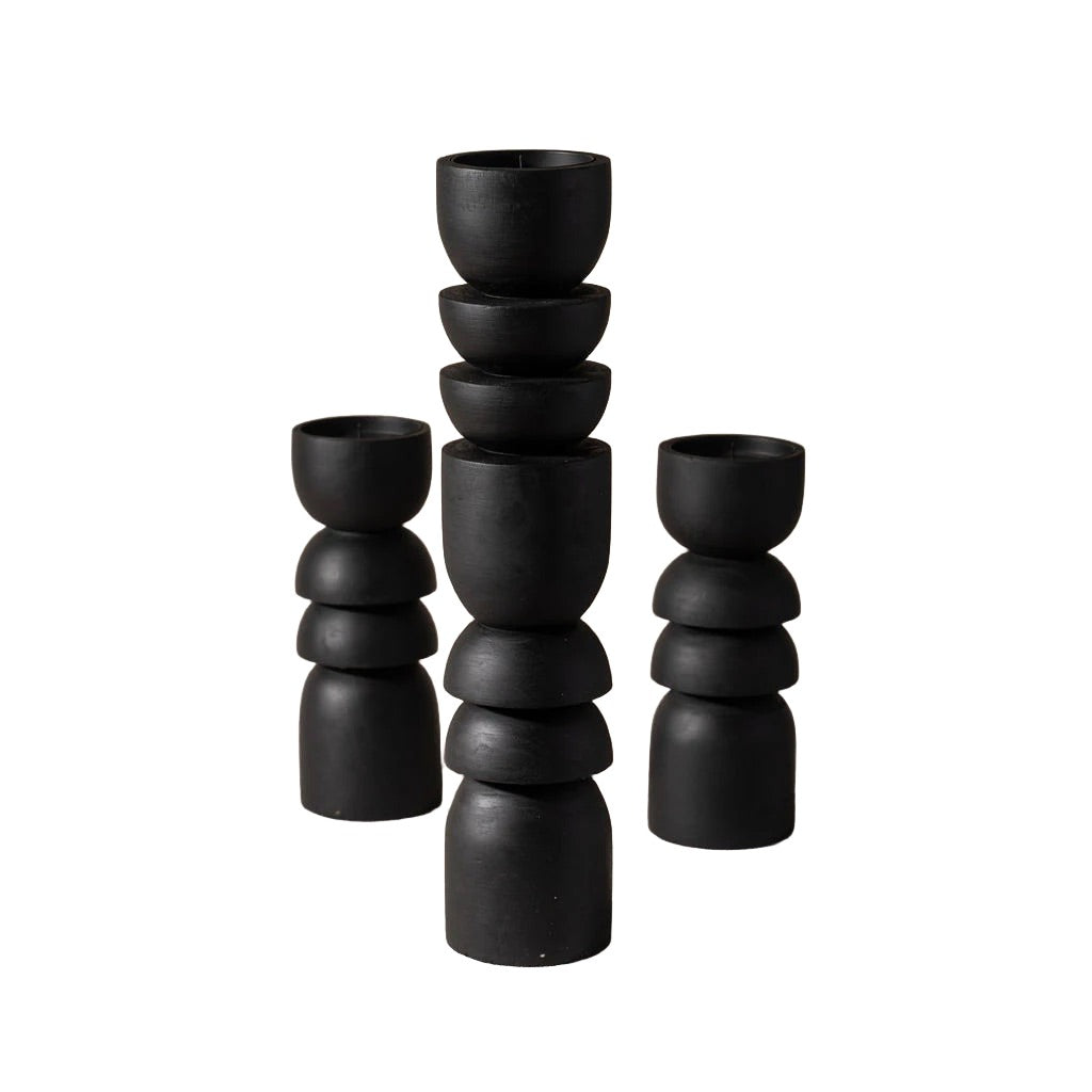Alev Candle Holder Medium | Japan Black