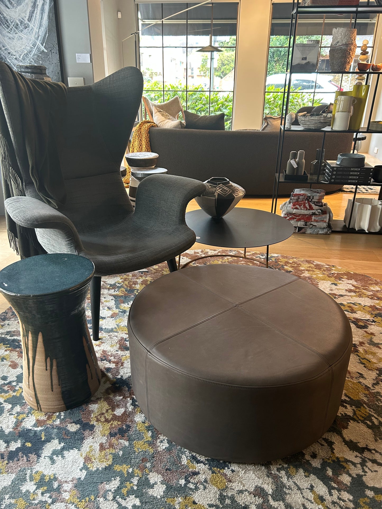 Round Ottoman - Premium (Cassowary)