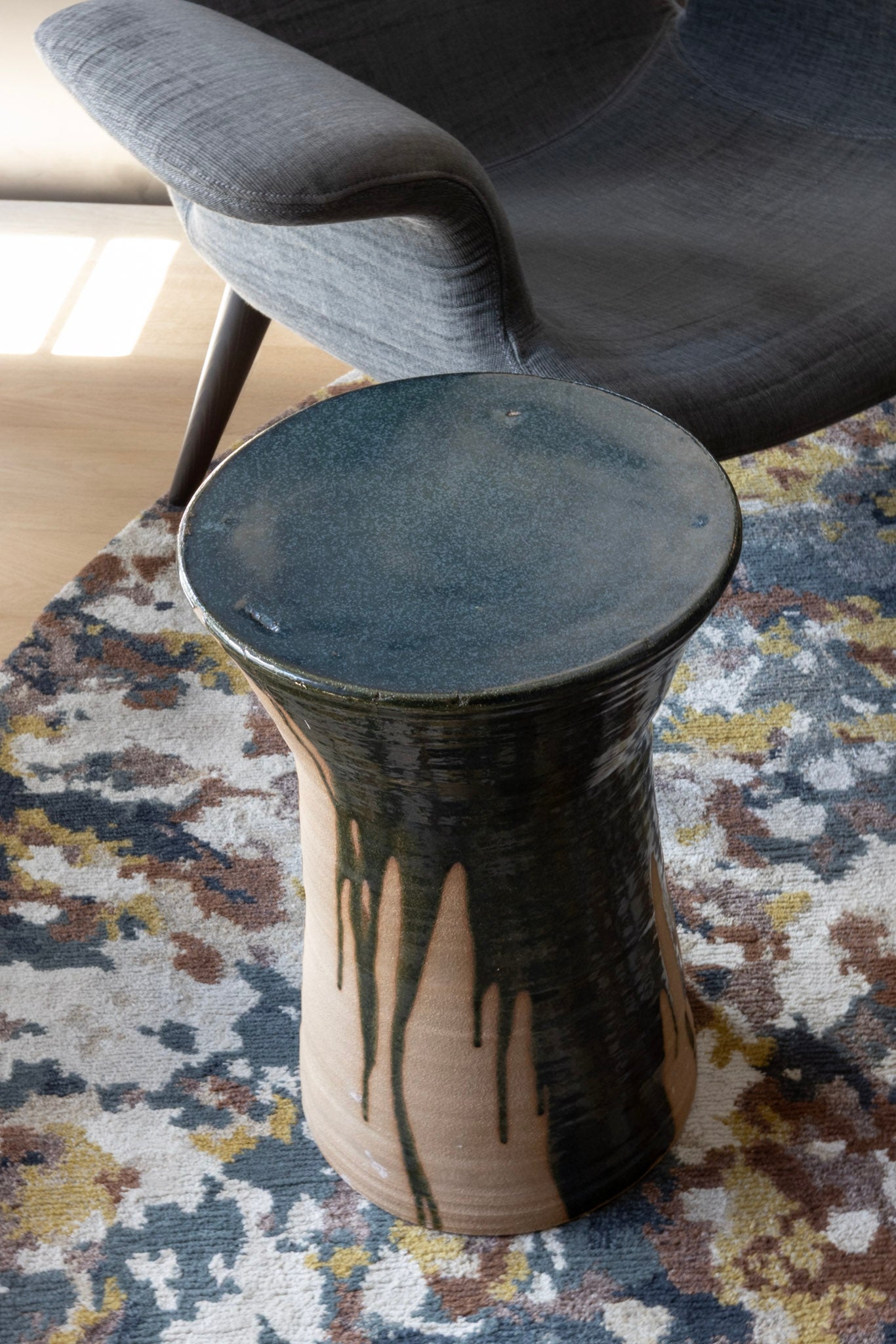 Glazed Ceramic Side Table by Remy Pajaczkowski-Russell