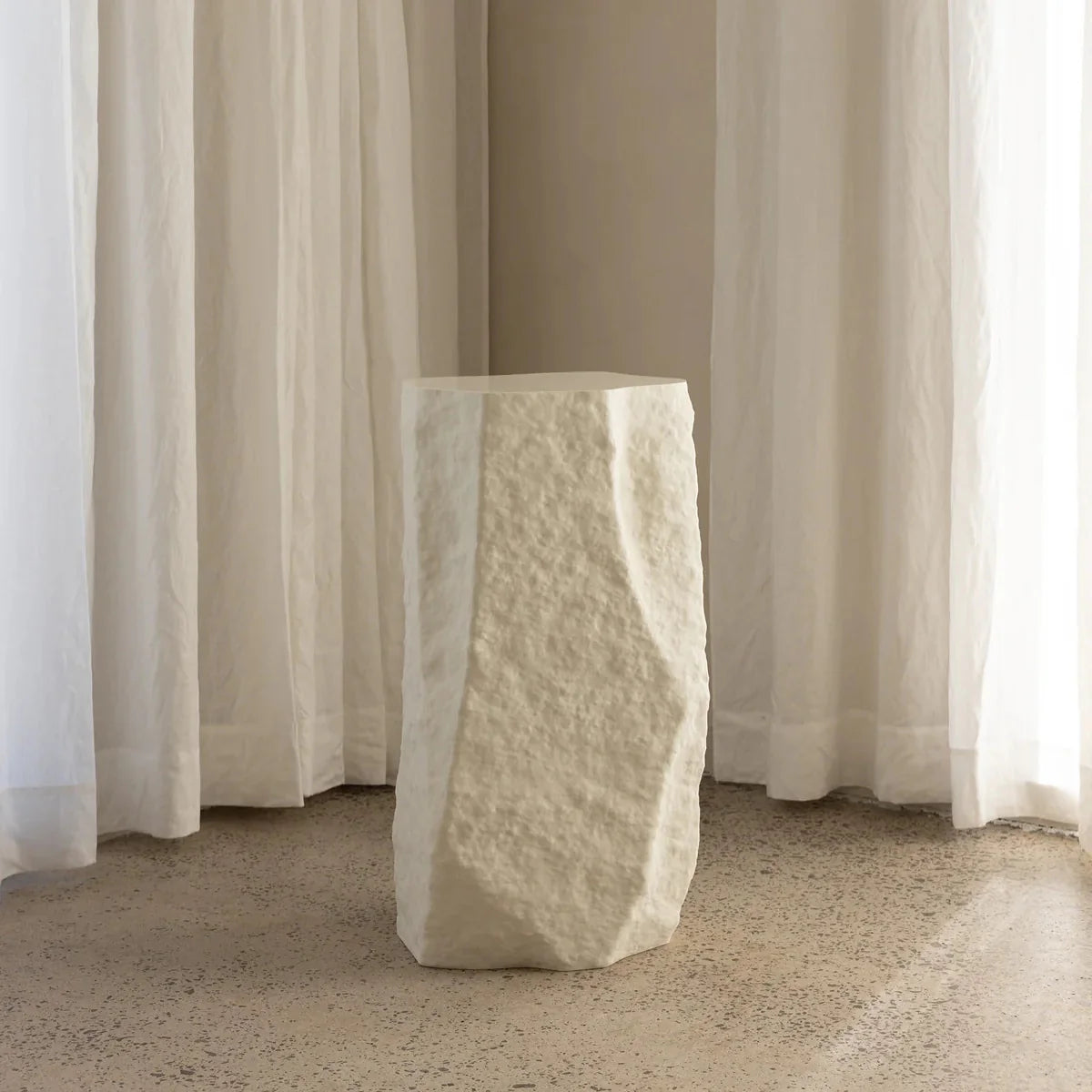 Rock Plinth - Eggshell (Matte)