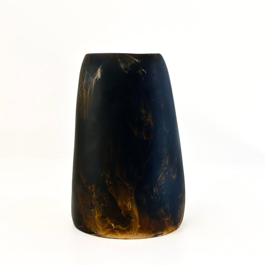 Dinosaur Design - Large Pebble Vase - Dark Horn - 100% resin