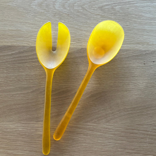 Resin Stone Salad Servers | Honey - Dinosaur Design