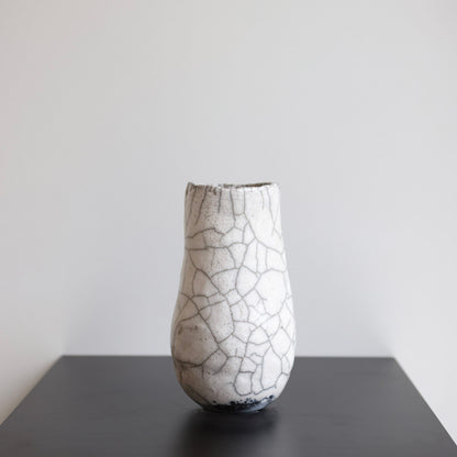 Laura Jankelson "Crackled Raku vessel #1162"