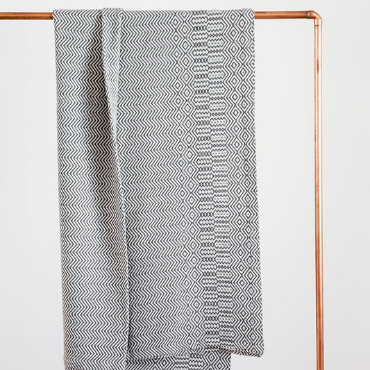 The Bakuba Throw by Mungo - Charcoal