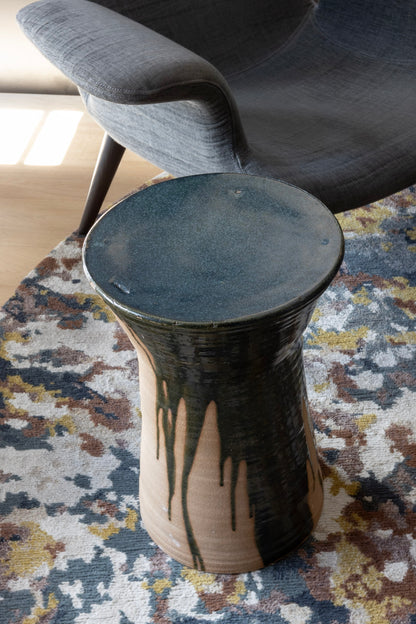 Glazed Ceramic Side Table by Remy Pajaczkowski-Russell