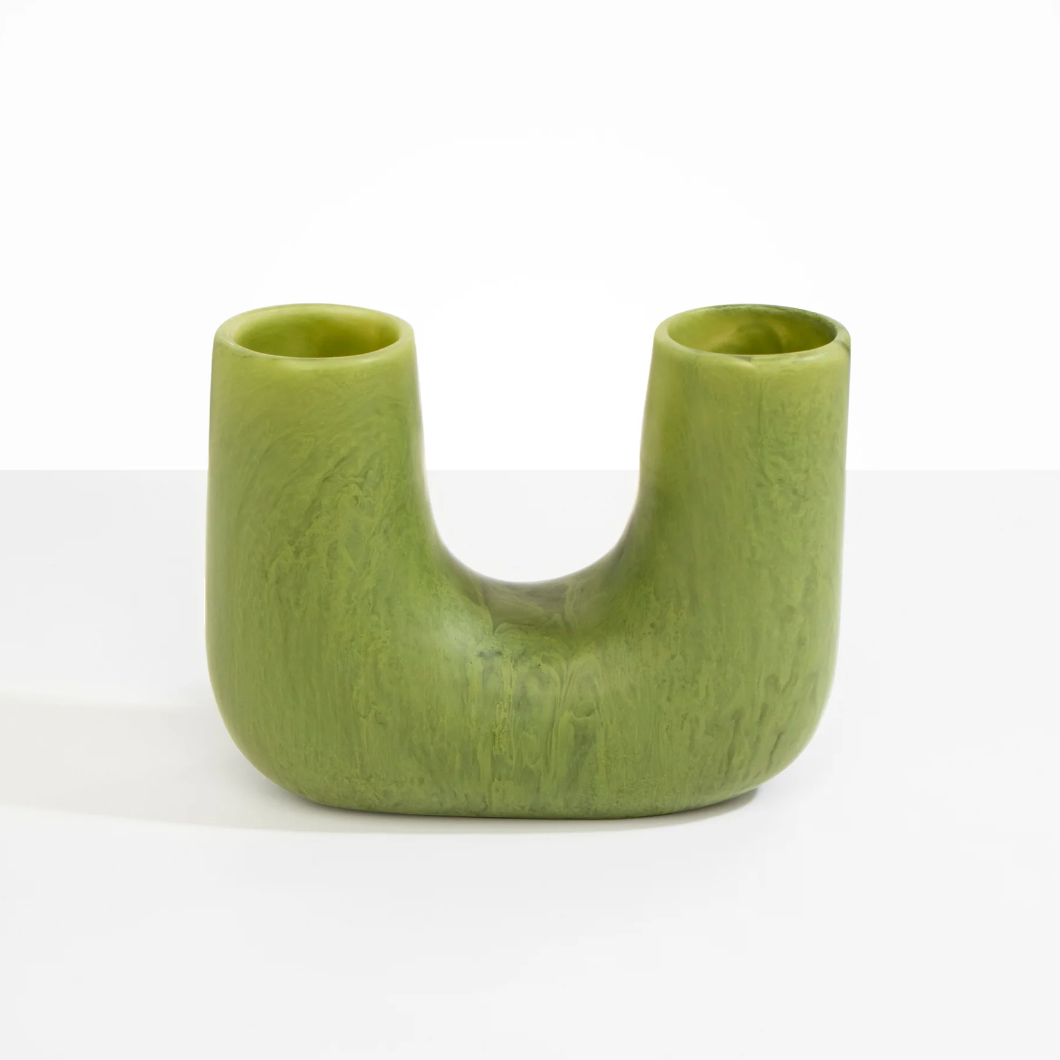 Medium Resin Branch Vase - Olive