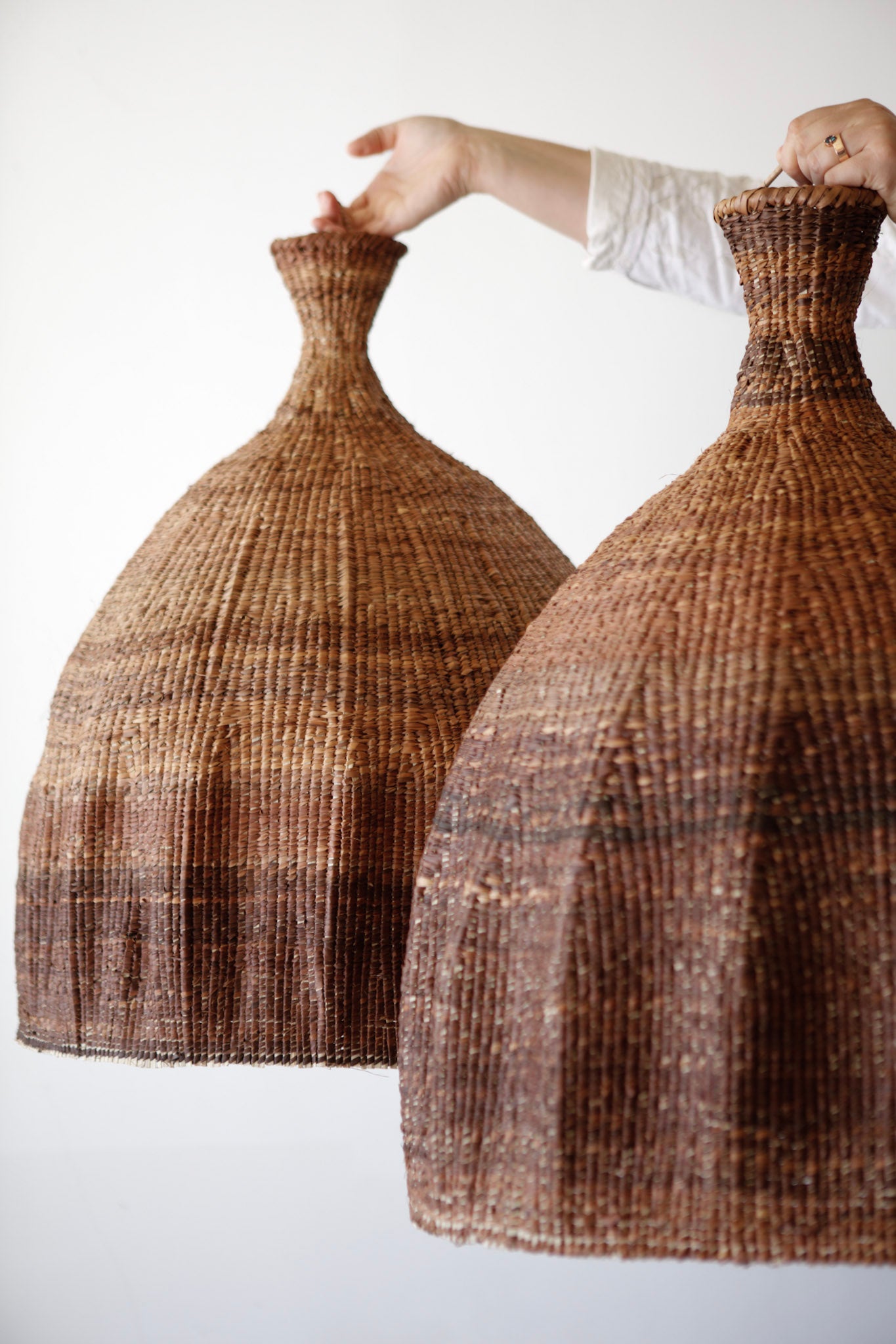 Tonga Woven Pendant Light - Dark Brown