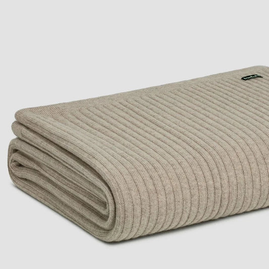 Bemboka Angora + Merino Wool Blanket, Wide Rib