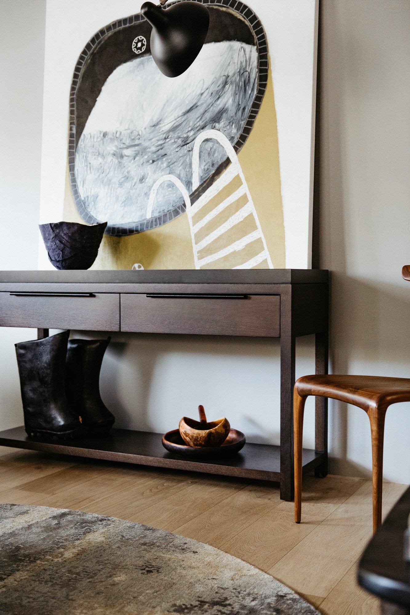 NASH Two Drawer Console with Tray Top || HK Edit by Hare + Klein