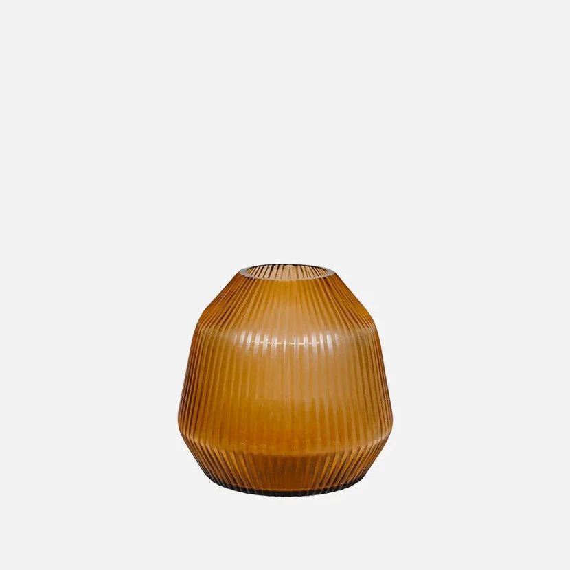 BT Cut Glass Conical Vase - Mini Copper