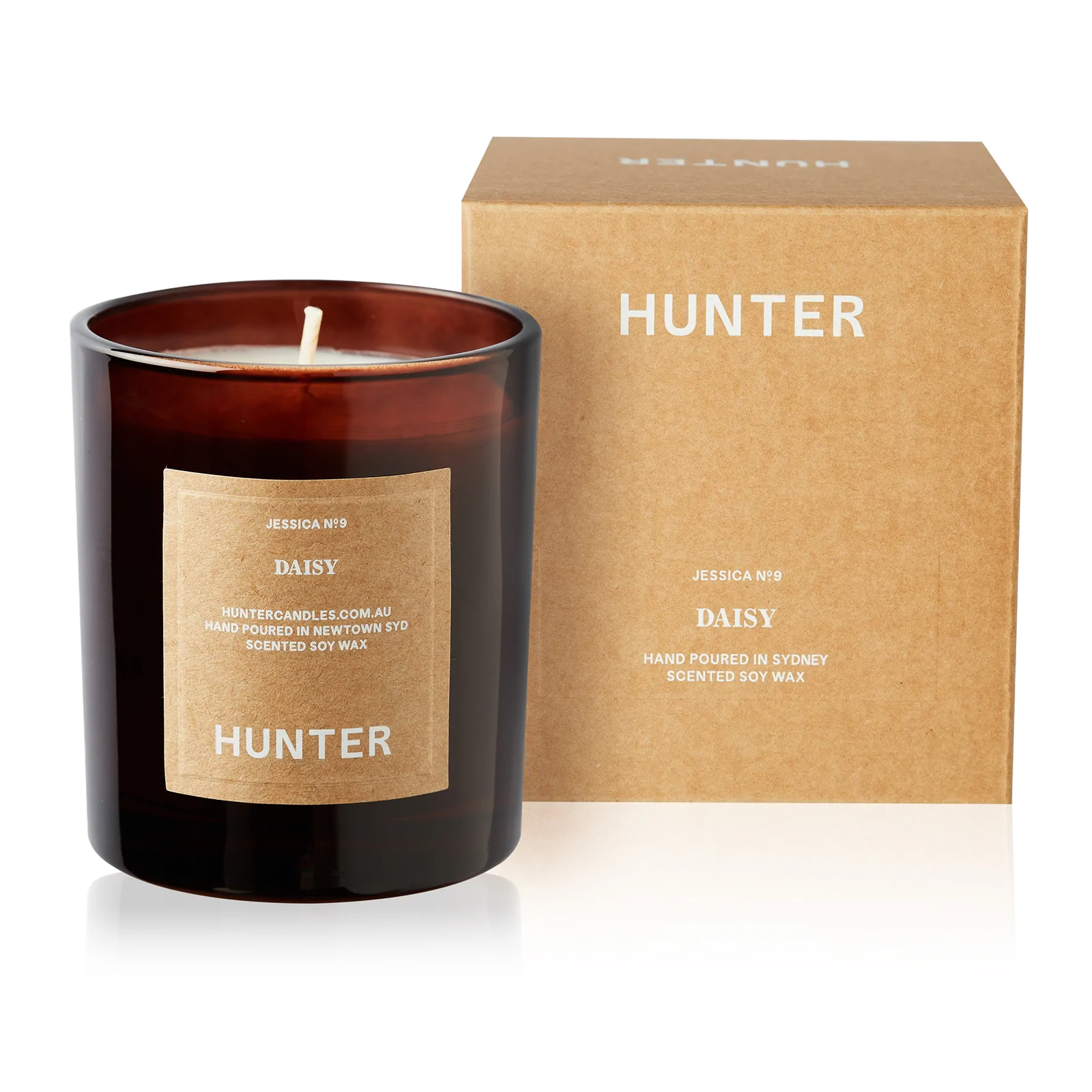 "Daisy" Candle for HK Edit by Hunter Candles.   Florals, + peach nectar. 