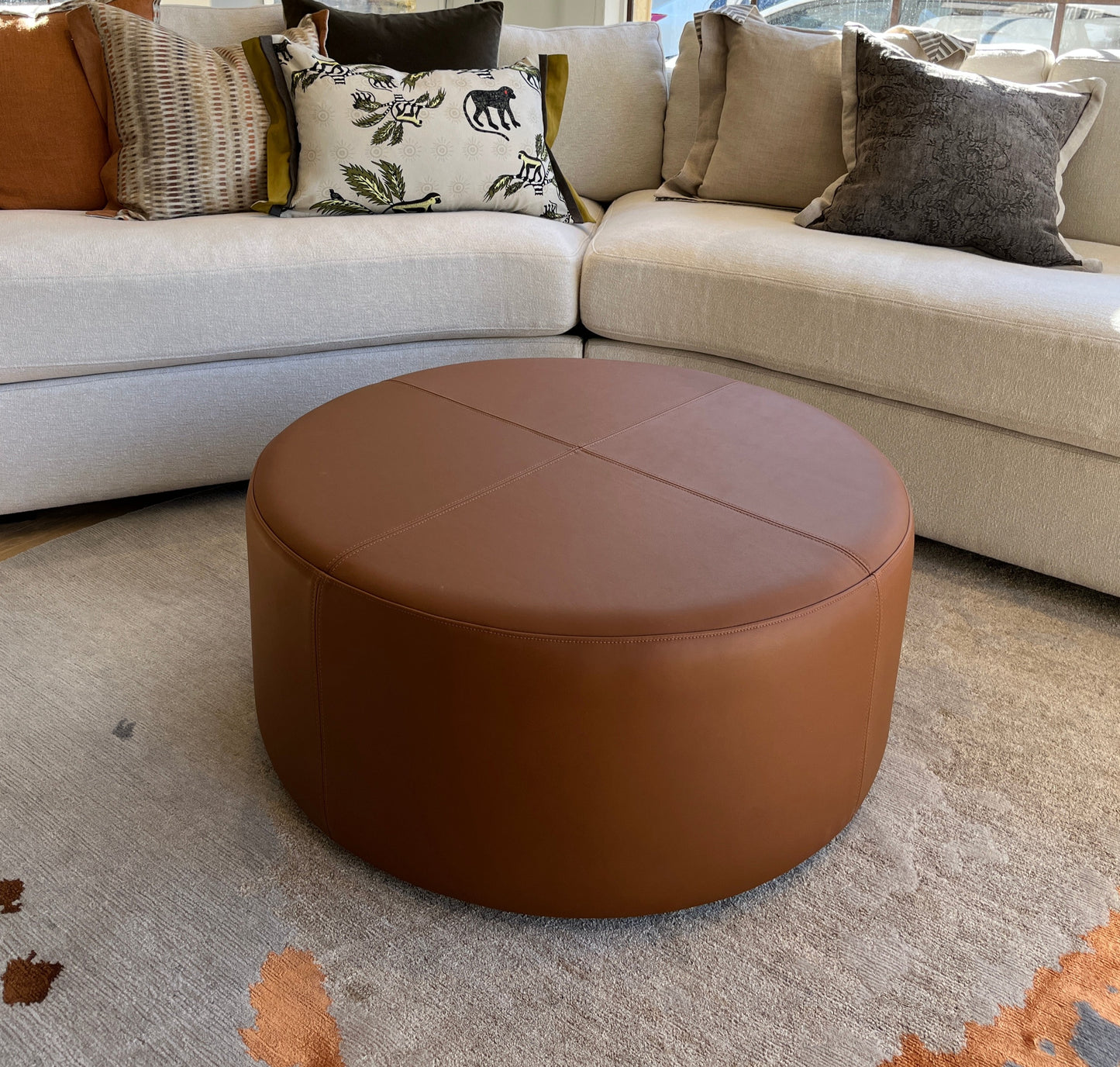 HK Edit Round Ottoman - Premium