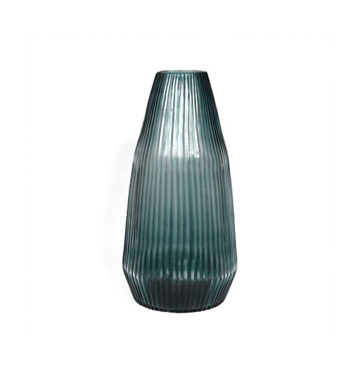 Brian Tunks Cut Glass Conical Vase | Large | Petrol